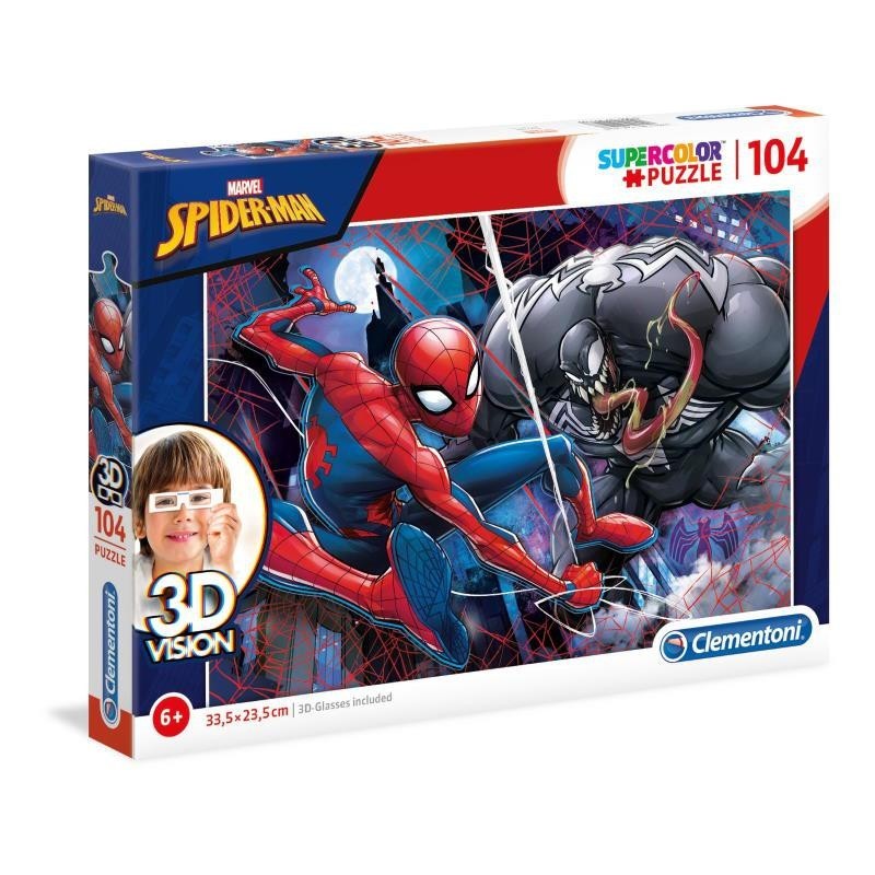 PUZZLE CLEMENTONI   104 PZ SPIDERMAN SUPERCOLOR