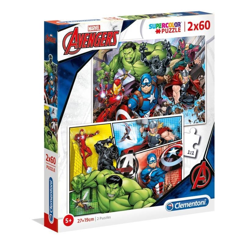 PUZZLE CLEMENTONI    60 PZ MARVEL 2UNIDADES