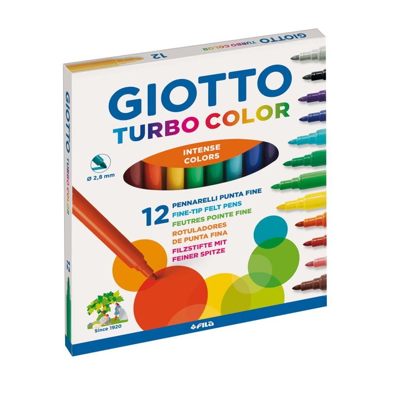 ROTULADOR GIOTTO 12 COLORES TURBO COLOR