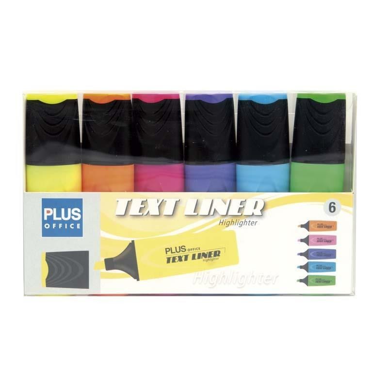 FLUORESCENTE PLUS NORMAL PACK-6 COLORES