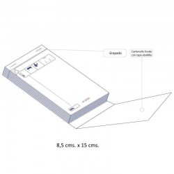 TALONARIO CAMAREROS COMANDAS 8,8X15CM