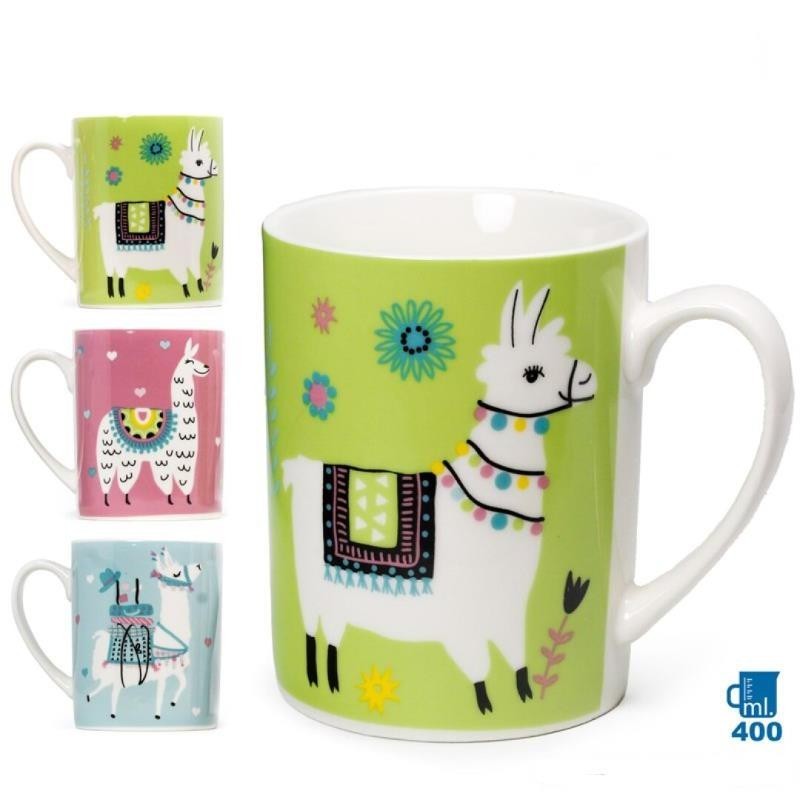 TAZA CERAMICA LLAMA 400ML.