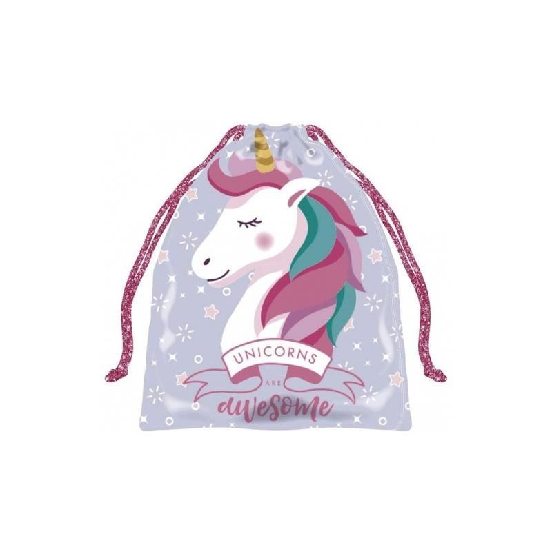 SACO 27X21.5 CM UNICORNIO