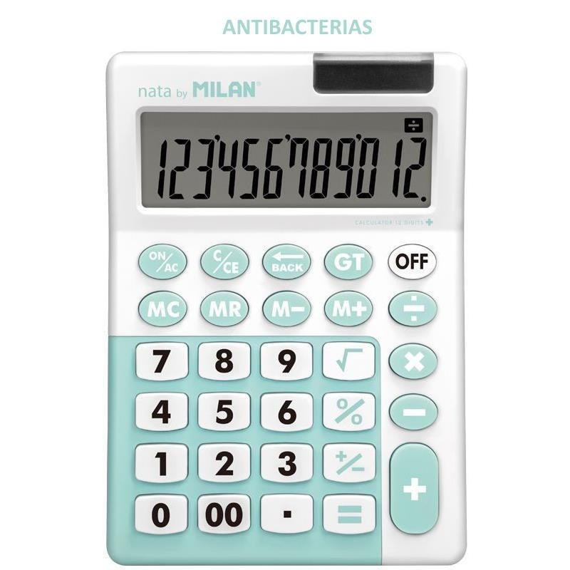 CALCULADORA MILAN 151812 12 DIG ANTIBACTERIAS