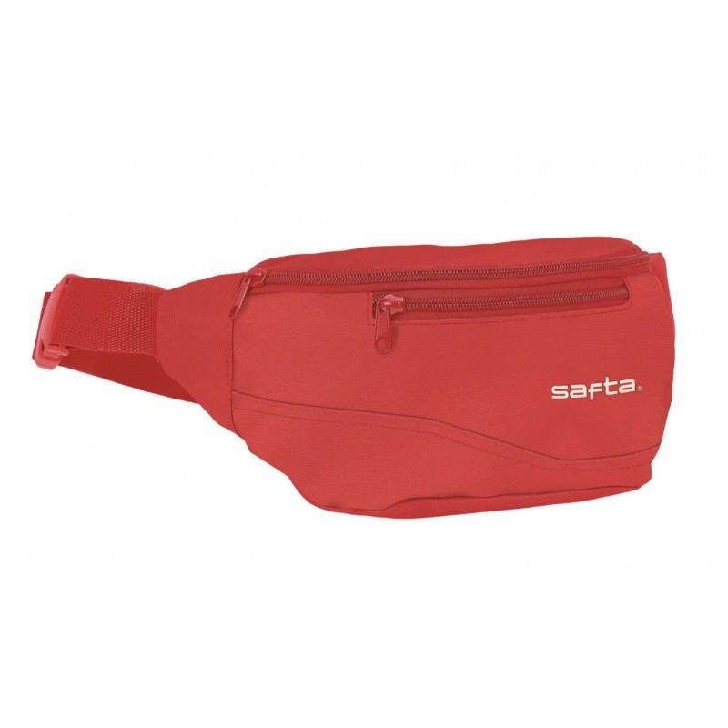 BOLSO RIÑONERA 23CM SAFTA ROJO