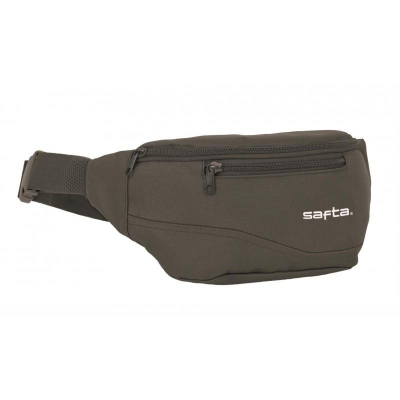 BOLSO RIÑONERA 23CM SAFTA GRIS HUMO