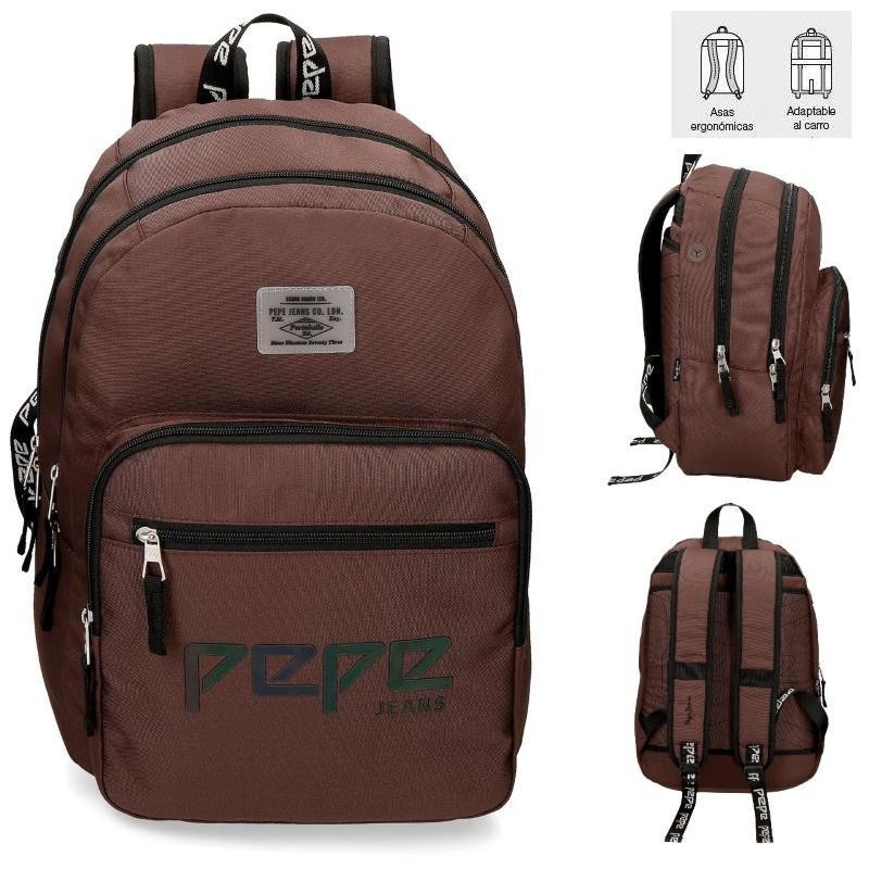 MOCHILA 46CM PEPE JEANS OSSET MARRON