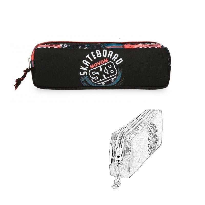 ESTUCHE PORTATODO SIMPLE MOVOM UNDERGROUND NEGRO