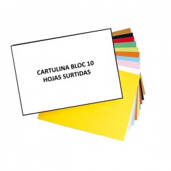 CARTULINA A4 BLOCK 10 HOJAS COLORES 24X32CM