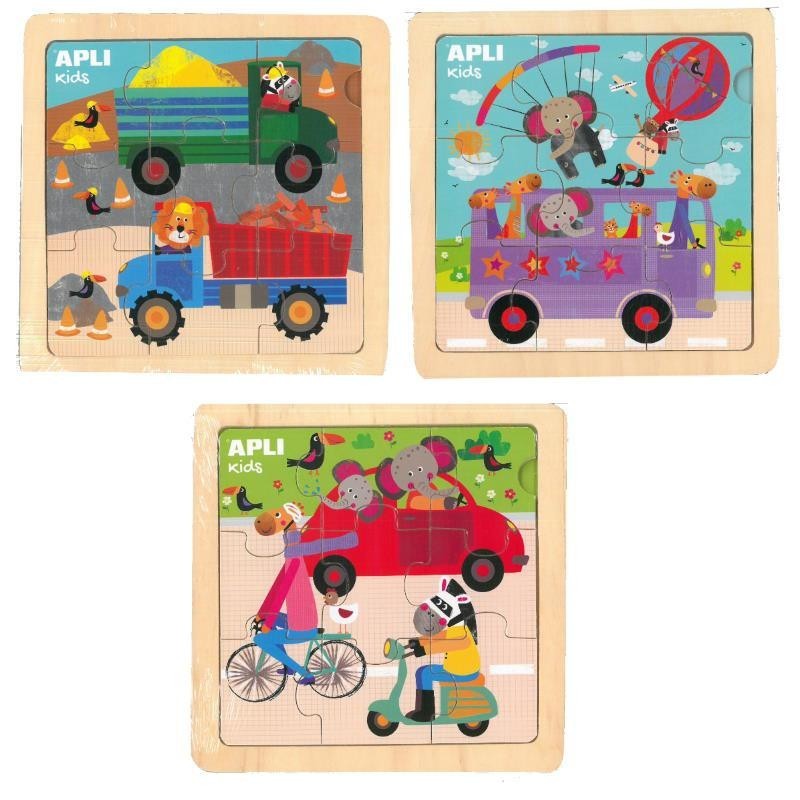 PUZZLE MADERA 9PZ TRANSPORTES SURTIDO