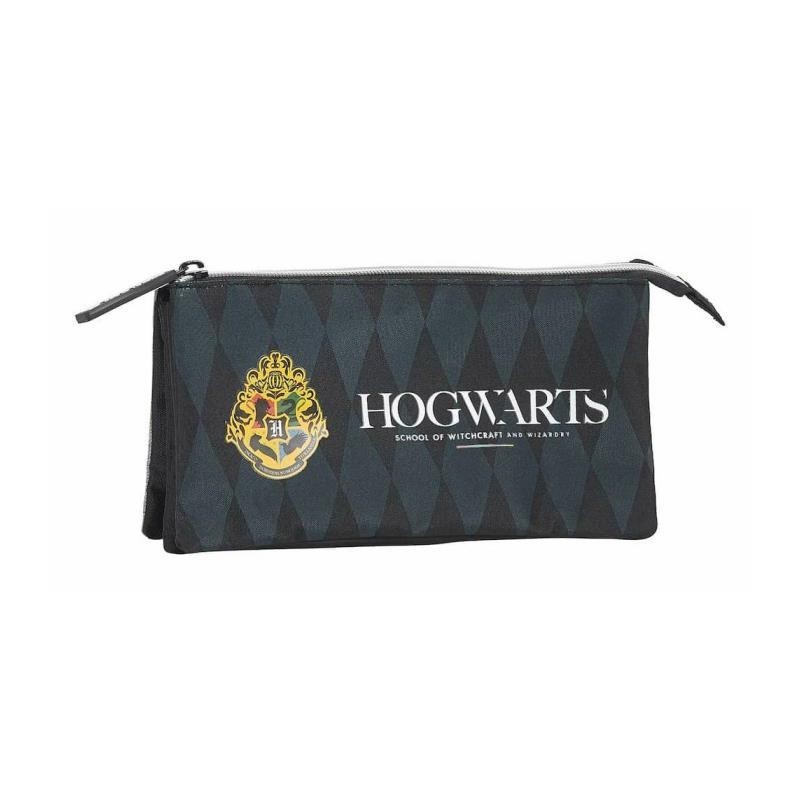 ESTUCHE PORTATODO TRIPLE HARRY POTTER HOGWARTS