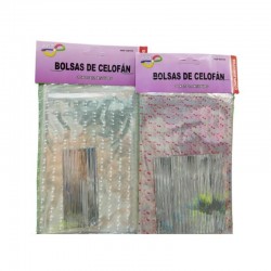 BOLSA CELOFAN PUNTOS 10*15 PACK-50 SURTIDO