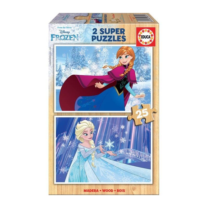 PUZZLE EDUCA MADERA 2X25 PZAS FROZEN