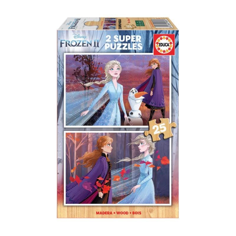 PUZZLE EDUCA MADERA 2X25 PZAS FROZEN II