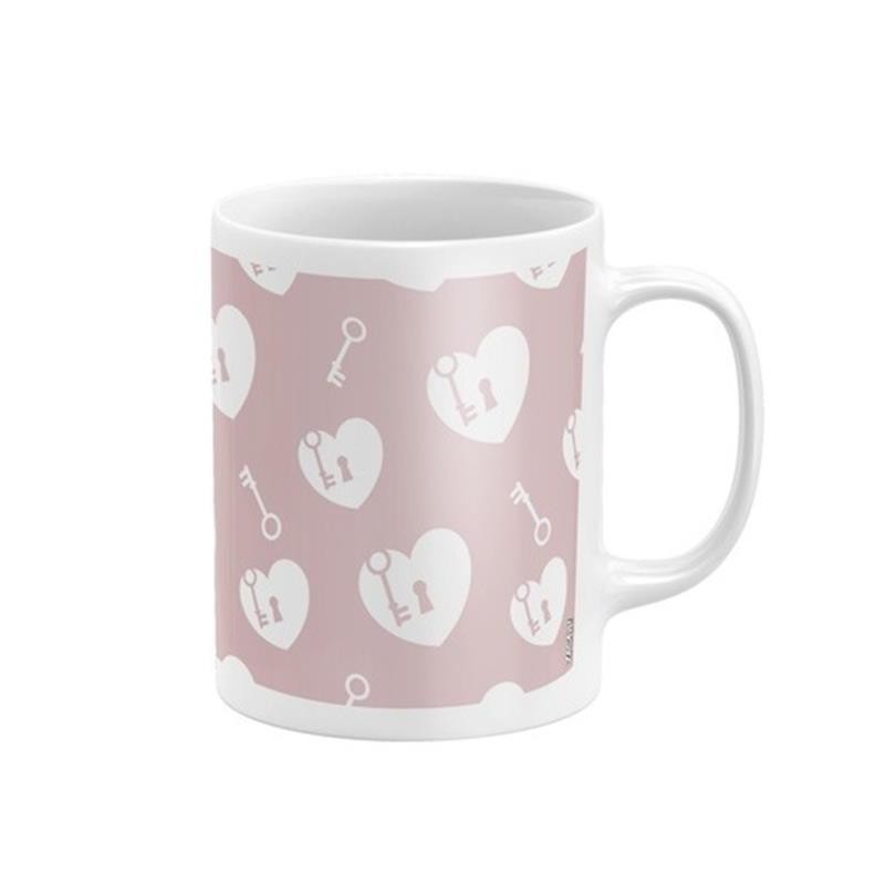 TAZA CERAMICA CORAZON CON LLAVE