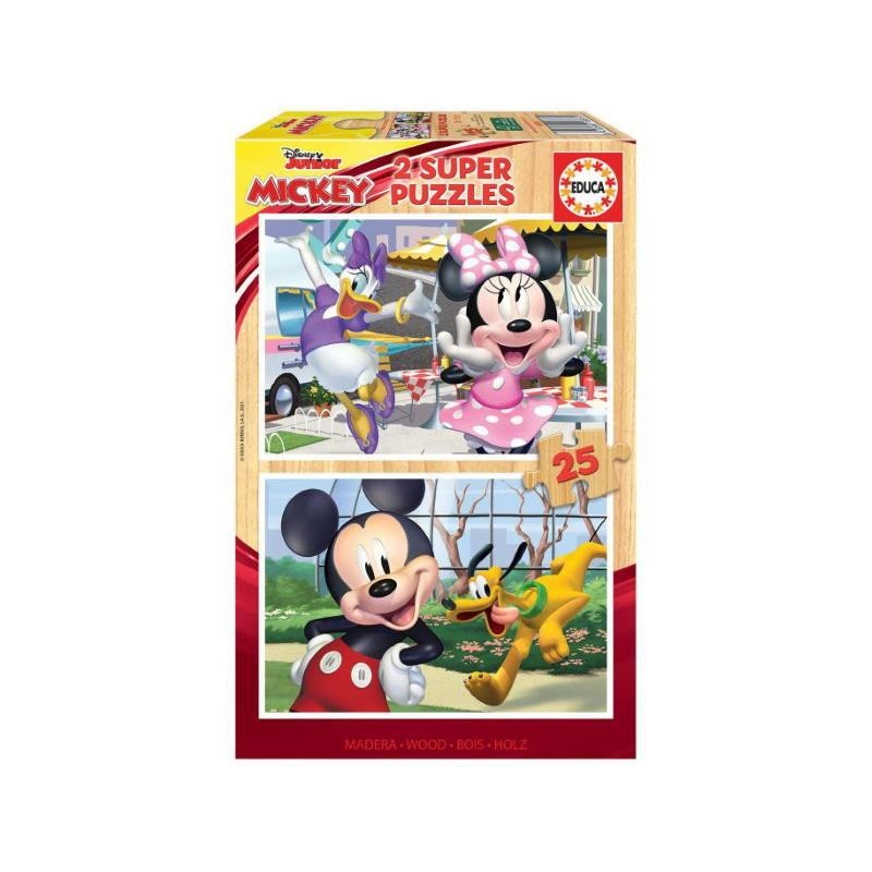 PUZZLE EDUCA MADERA 2X25 PZAS MICKEY Y SUS AMIGOS