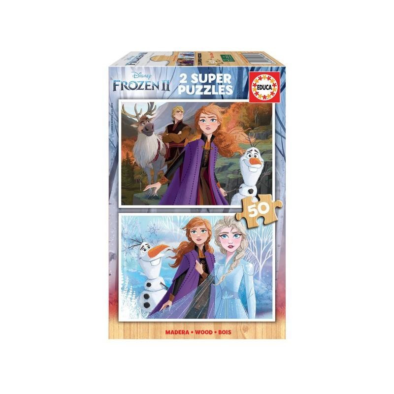 PUZZLE EDUCA MADERA 2X50 PZAS FROZEN II