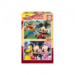 PUZZLE EDUCA MADERA 2X50 PZAS MICKEY AND FRIENDS