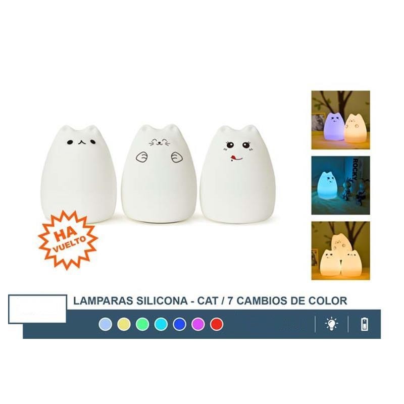 LAMPARA LED SILICONA CAT 15cm SURTIDO