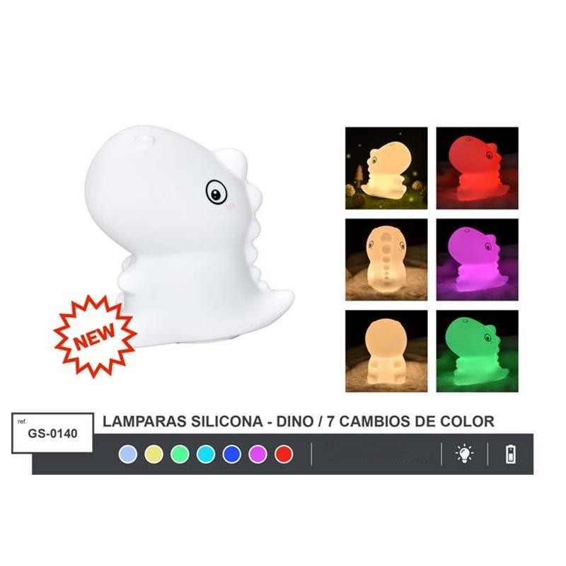 LAMPARA LED SILICONA DINOSAURIO 15cm