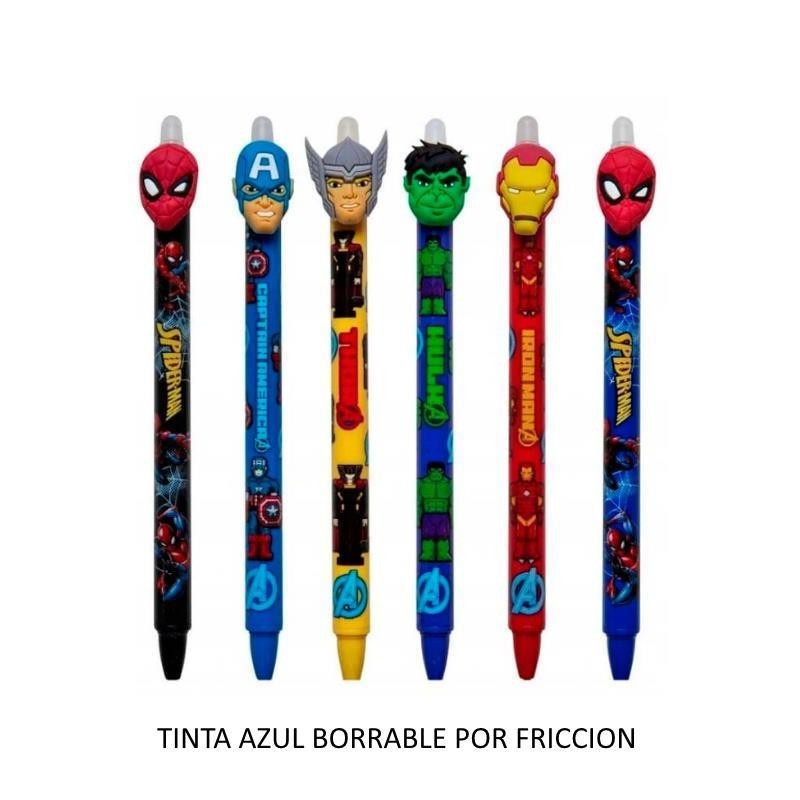 BOLIGRAFO AZUL BORRABLE SPIDERMAN & AVENGEERS