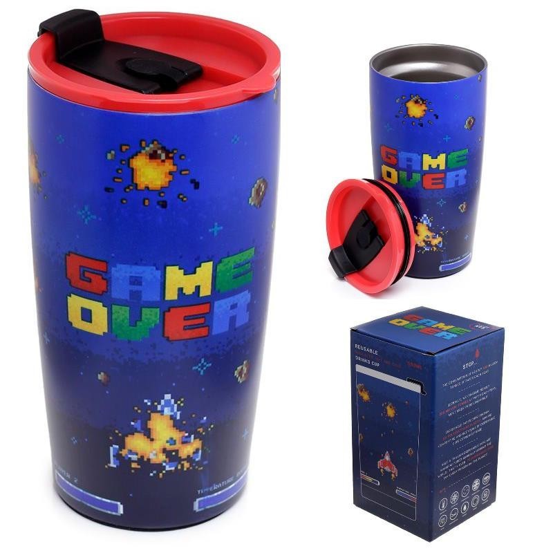 TAZA VASO TERMICO 500ML ACERO GAME OVER