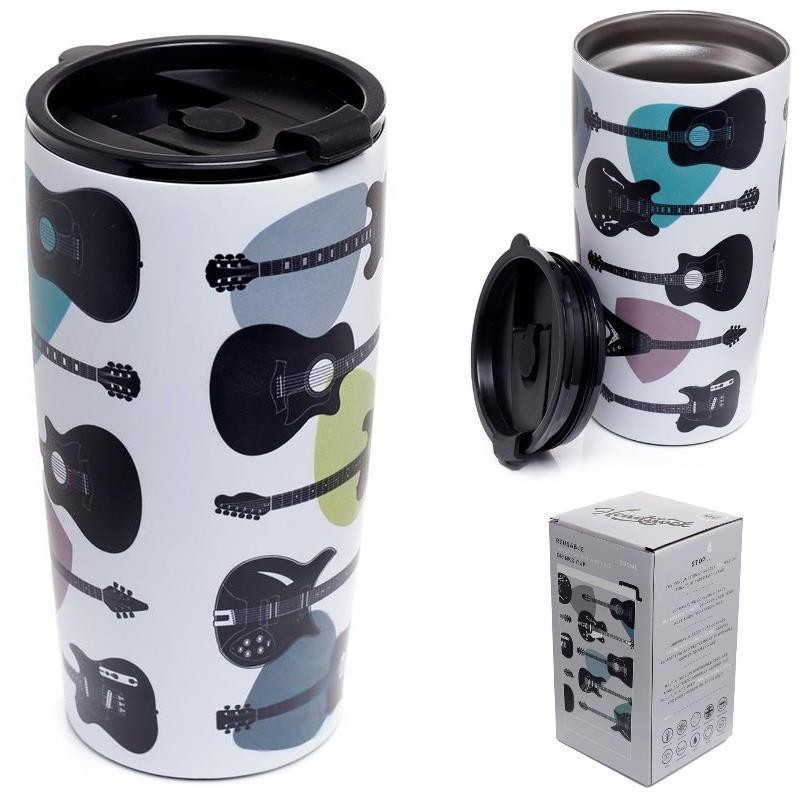 TAZA VASO TERMICO 500ML ACERO GUITARRA