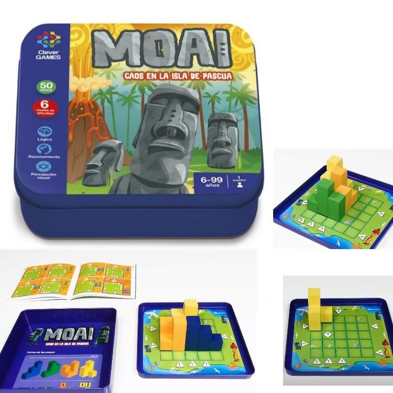 JUEGO EDUCATIVO INTELIGENTE MOAI CAJA METALICA