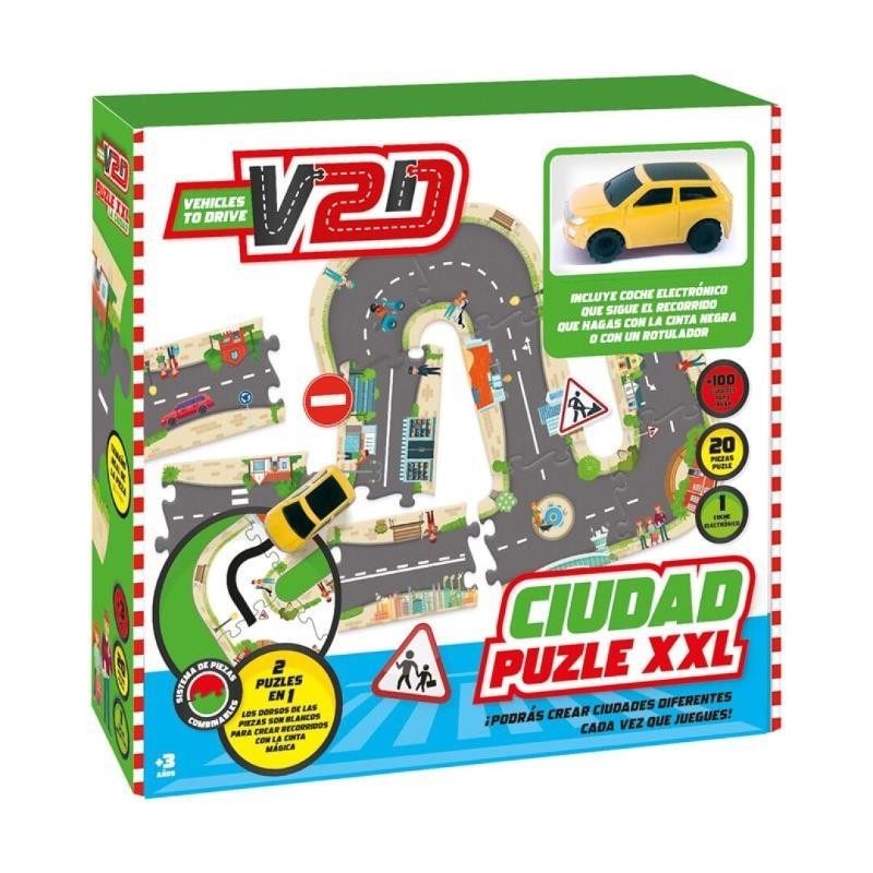 JUEGO PISTAS PIZZLE CON COCHE MOD CIUDAD XXL