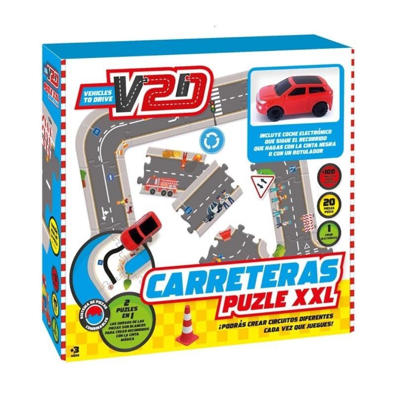 JUEGO PISTAS PIZZLE CON COCHE MOD CARRETERAS XXL