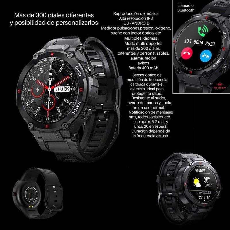 RELOJ SMARTWATCH SPORT PRO NEGRO