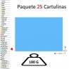 CARTULINA A2 PAQUETE 25 UNIDADES AZUL TURQUESA