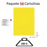 CARTULINA A4 COLOR AMARILLO FLUOR PAQUETE  50