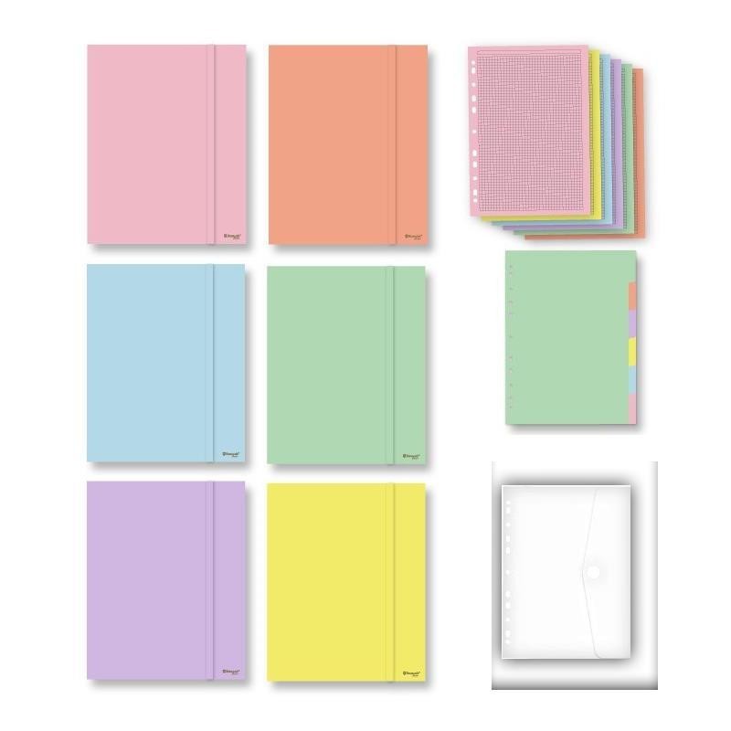 CARPETA FOLIO 4 ANILLAS+REC 40MM BISMARK PASTEL