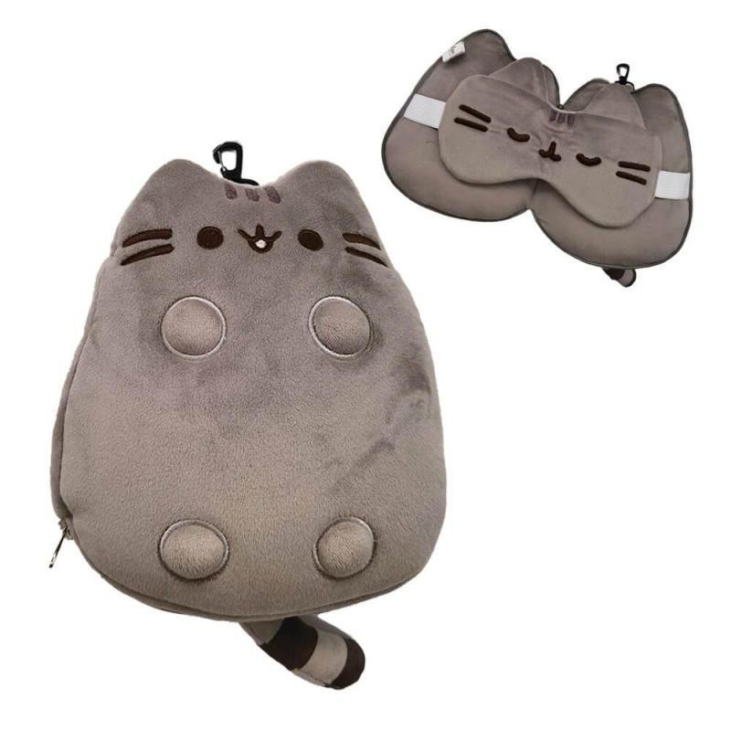 COJIN VIAJE CUELLO CON ANTIFAZ GATO PUSHEEN