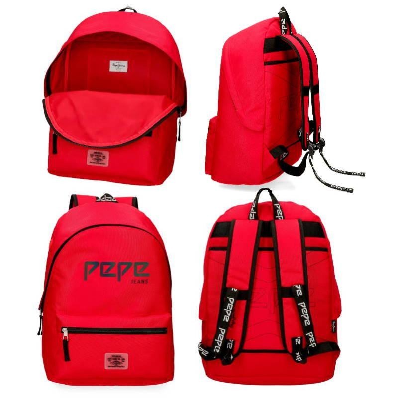 MOCHILA 42CM PEPE JEANS OSSET ROJO