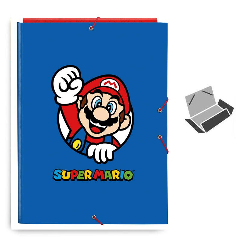 CARPETA FOLIO SOLAPAS SUPER MARIO