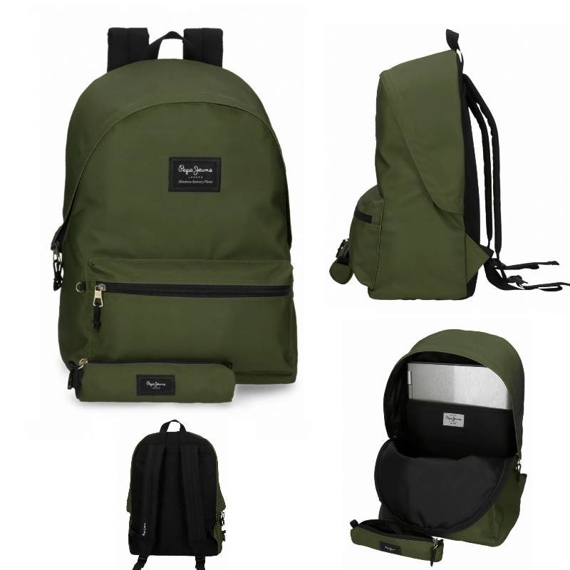 MOCHILA 44CM PEPE JEANS ARIS VERDE OSCURO