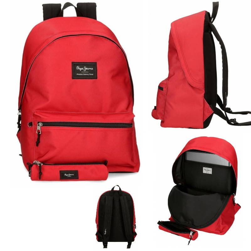 MOCHILA 44CM PEPE JEANS ARIS ROJO