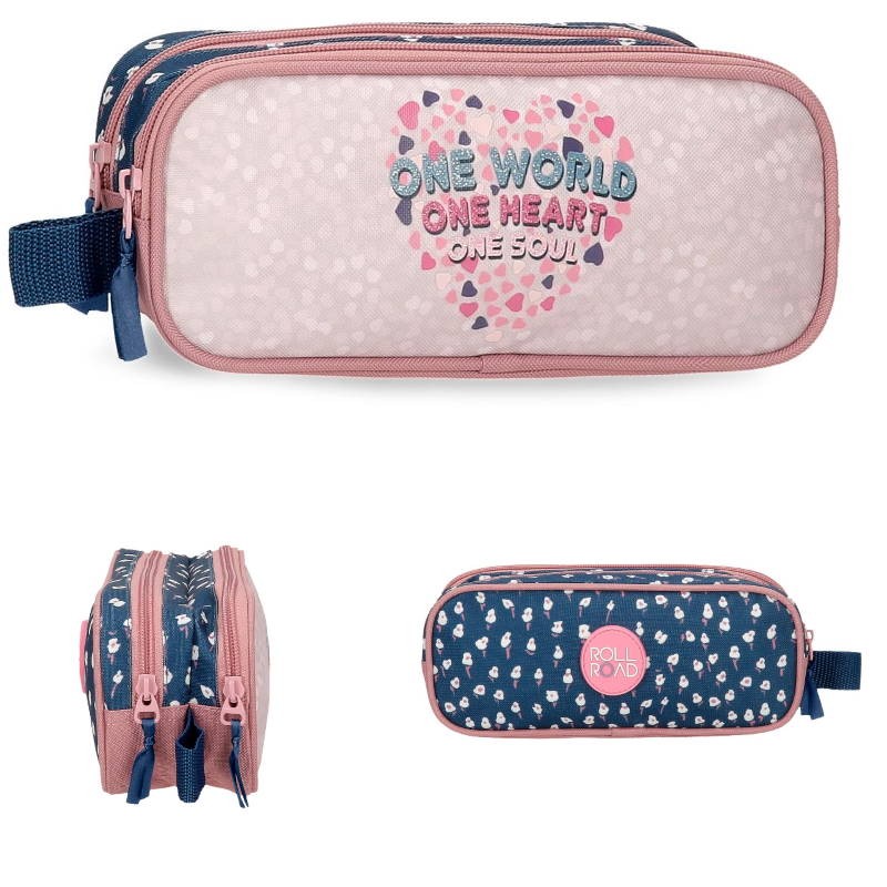 ESTUCHE PORTATODO DOBLE ROLL ROAD ONE WORLD