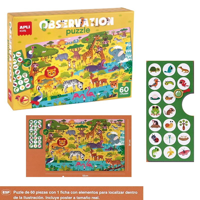 PUZZLE APLI 60 PIEZAS SELVA OBSERVACION 