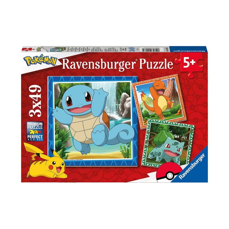 PUZZLE RAVENSBURGER 49 PZ POKEMON 3 UNIDADES