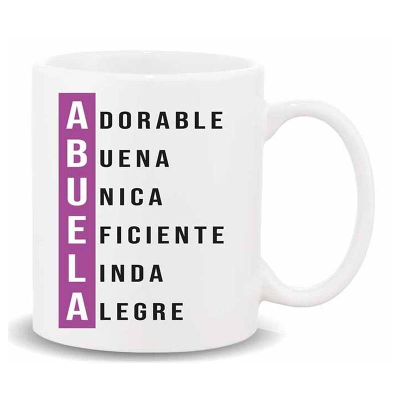 TAZA CERAMICA ABUELA ADORABLE BUENA UNICA ...