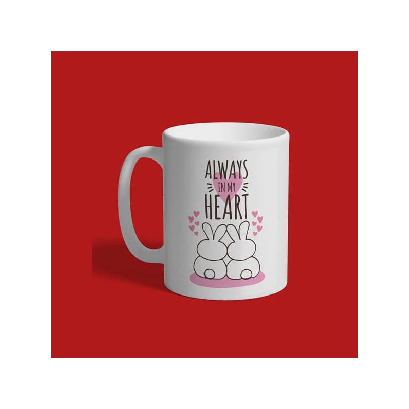 TAZA CERAMICA ENAMORADOS ALWAYS IN MY HEART 