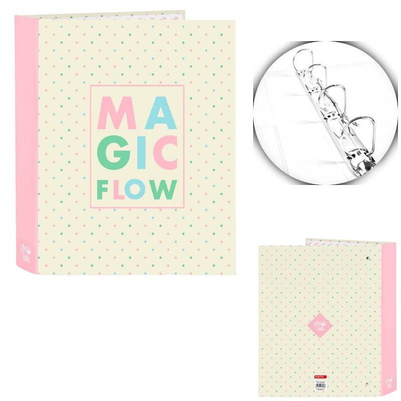 CARPETA FOLIO 4 ANILLAS 40mm GLOWLAB MAGIC FLOW