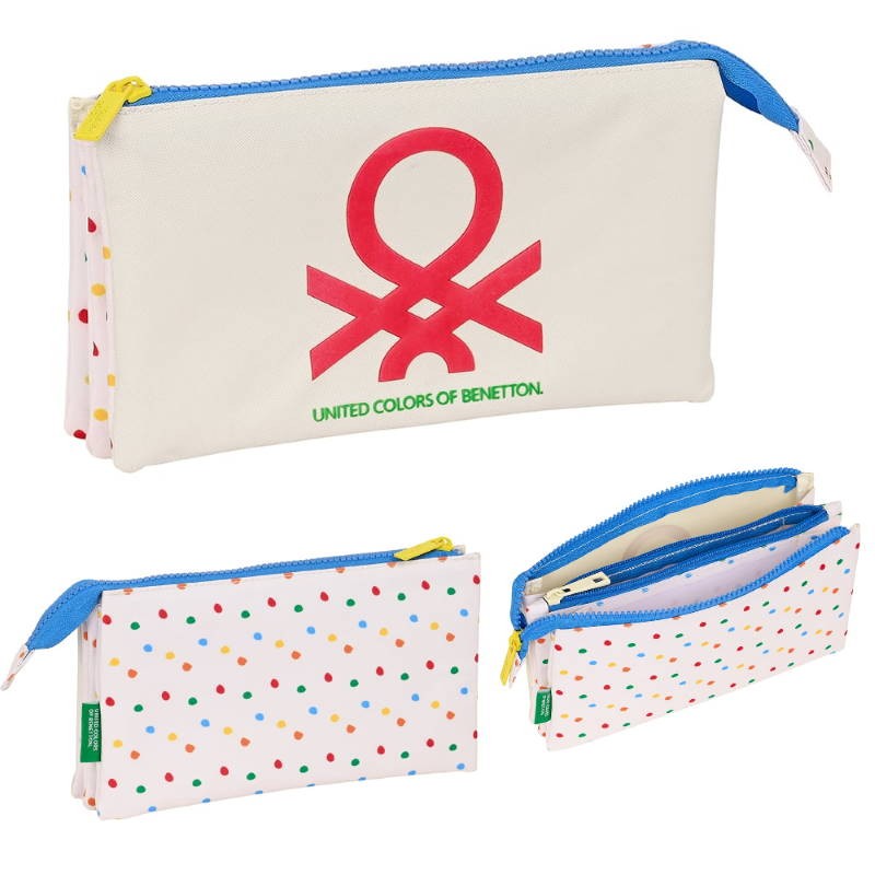 ESTUCHE PORTATODO TRIPLE BENETTON TOPITOS