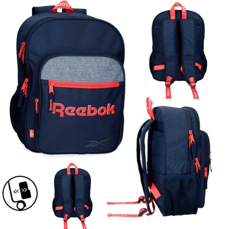 MOCHILA 40CM REEBOK DOBLE LUCIA