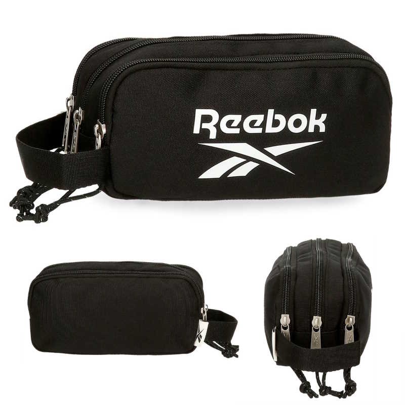 ESTUCHE PORTATODO TRIPLE REEBOK BOSTON NEGRO