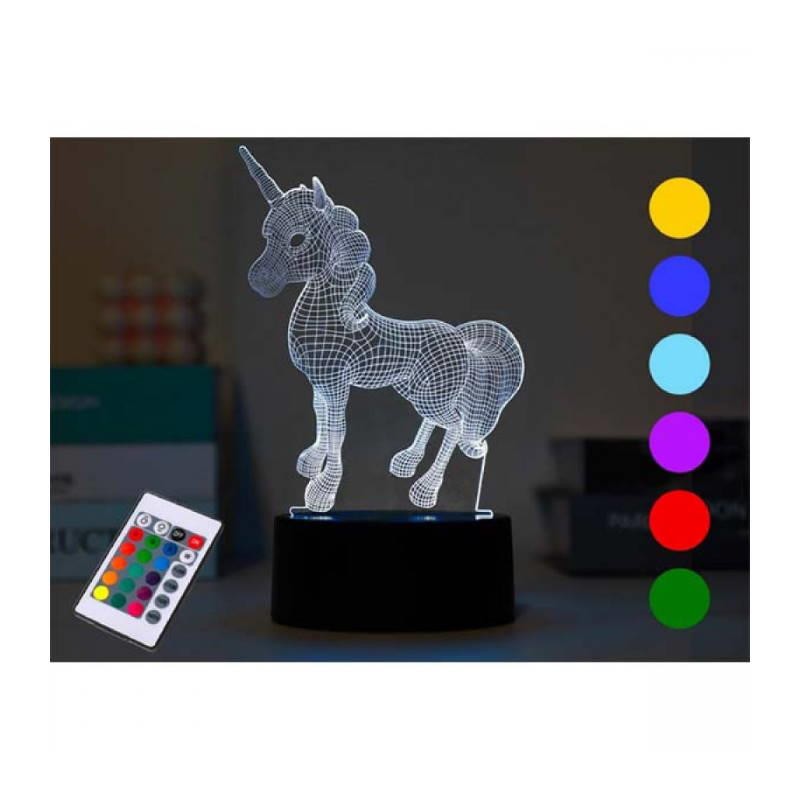 LAMPARA LED UNICORNIO CON MANDO