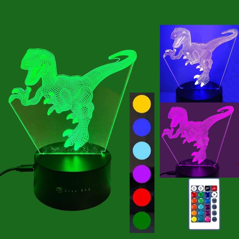 LAMPARA LED DINOSAURIO CON MANDO